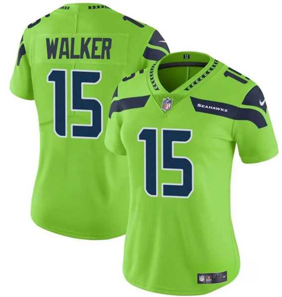 Women%27s Seattle Seahawks #15 P.J. Walker Green Vapor Limited Football Stitched Jersey(Run Small) Dzhi